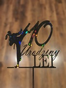 Toper na tort, Nowość Hologram! Urodziny karate, judo, piłka nożna kolory! 