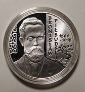 Srebrna moneta 10 zł Bronisław Piłsudski 2008 Srebro Ag 925 Kapsel