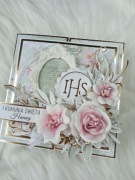 Luksusowa kartka komunijna 3d niestandardowa okiennica Pamiątka Komunii 