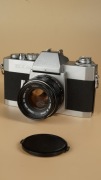 Aparat analogowy Canon EX EE + obiektyw Canon Lens EX 50mm f/1.8 QL