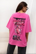 T-SHIRT DAMSKI LONG PINK NOWA KOLEKCJA WIOSNA 
