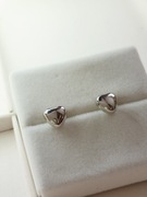 Srebrne kolczyki sztyfty 925 serca serduszka 