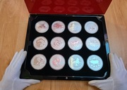 Lunar 2 komplet monet 12 x 2$ 2008-2019 24 uncje srebra