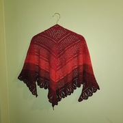 Ręcznie wykonany szal trójkątna chusta ombre prezent sesja