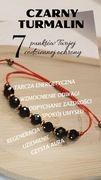 Bransoletka SIÓDEMKA z CZARNY TURMALIN ochrona, prezent dla niej 