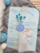 Zaproszenie dziecięce na roczek, urodziny, Chrzest,baby shower, balony