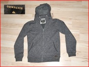 bluza z kapturem QUICKSILVER Premium S M ciepła gruba dzianiana stójka loGO