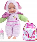LALKA BOBAS Z AKCESORIAMI Baby born plecak butelka MIĘKKA DUŻA prezent