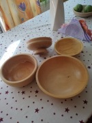 Miski toczone w drewnie 