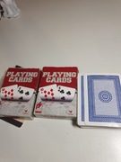 Karty do gry poker remik 2 talie używane 8 jokerów +prezent etui