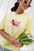 T-SHIRT DAMSKI FLOWERS NOWOŚĆ SM LXL WIOSNA 