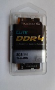 Sodimm DDR4 Team Group Elite 8Gb 2666Mhz Cl19 1,2V TED48G2666C19-SBK