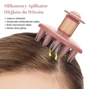 Aplikator olejku do włosów masażer do skóry głowy szczotka do szamponu