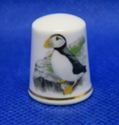 Naparstek Kolekcjonerski Porcelanowy Wales  - Maskonur - Puffin 
