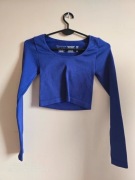 Fioletowy crop top Primark XS bezszwowy seamless longleeve