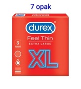 Prezerwatywy DUREX Feel Thin XL 3 szt. (7 opak = 21 szt.)