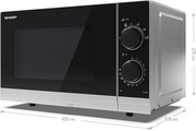 Sharp YC PS201AE S Kuchenka mikrofalowa 700 W 20 L