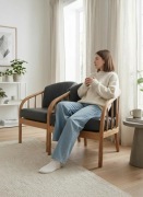 Fotel giety obicia skorzane