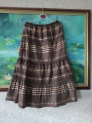 rozkloszowana spódnica  flamenco letnia z falbanami  cygańska przewiewna