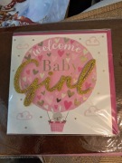 Kartka okolicznościowa narodziny dziewczynka baby shower welcome baby girl