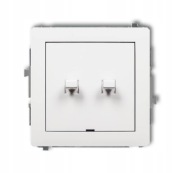 Wyłącznik podwójny Podtynkowy Karlik biały DWPUS-2 DECO