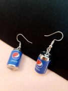 Kolczyki Pepsi wiszące Cola Fanta akryl