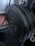 Gryf prosty i łamany + 8x 10kg obciążenia 