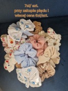 Gumki scrunchie do włosów, różne wzory, tanio