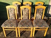 Krzesła bukowe Santos 6 sztuk drewniane tapicerowane