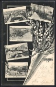 GORZÓW WLKP. Landsberg secesja Wasserwerk Paradeplatz Richterstrasse 1907