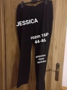 Czarne eleganckie damskie spodnie Jessica rozm 16P (44-46)