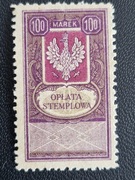 Opłata Stemplowa 100 Marek *  1921r.