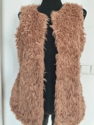 Futerko futrzana kamizelka bezrękawnik serdak House xs/s pudrowy róż