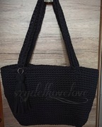 Duża torba robiona na szydełku handmade