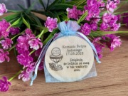 Drewniane podziękowanie komunia prezent pamiątka dla gości opakowane magnes