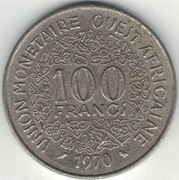 Afryka Zachodnia (BCEAO) 100 franków 1970 - 26 mm - nr 3