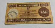 Bon towarowy PRL 50 centów 1979