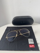 Okulary korekcyjne Ray-Ban astygmatyzm krótkowzroczność złote sapphire