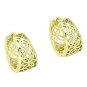 Kolczyki Xuping stal chirurgiczna 316L złote ażurowe nowe