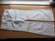 Spodnie białe jeans H&M, typu dzwony