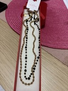 Podwójny naszyjnik złoto-czarny