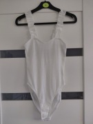 Shein super biale bawełniane prążkowane body na ramiączkach S