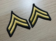 Naszywka - US Army - Corporal E-4 (Green/Gold) CPL - para
