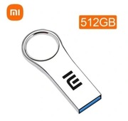 Pendrive Xiaomi 512 GB, Metalowy, Brelok, Szybki, Srebrny, Wodoodporny