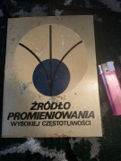 Tabliczka tablica źródło promieniowania PRL !!!