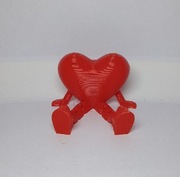 Serce walentynkowe z nóżkami. 