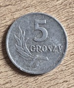 5 groszy 1961 rok. Stan jak na zdjęciach