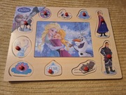 Puzzle drewniane,  brimarex, z uchwytami ,kraina lodu, nowe