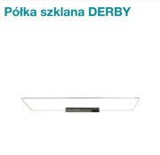 Półka szklana Derby 60 cm chrom
