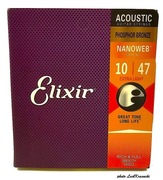 ELIXIR STRUNY DO GITARY AKUSTYCZNEJ 10-47 PHOSPHOR BRONZE NOWE